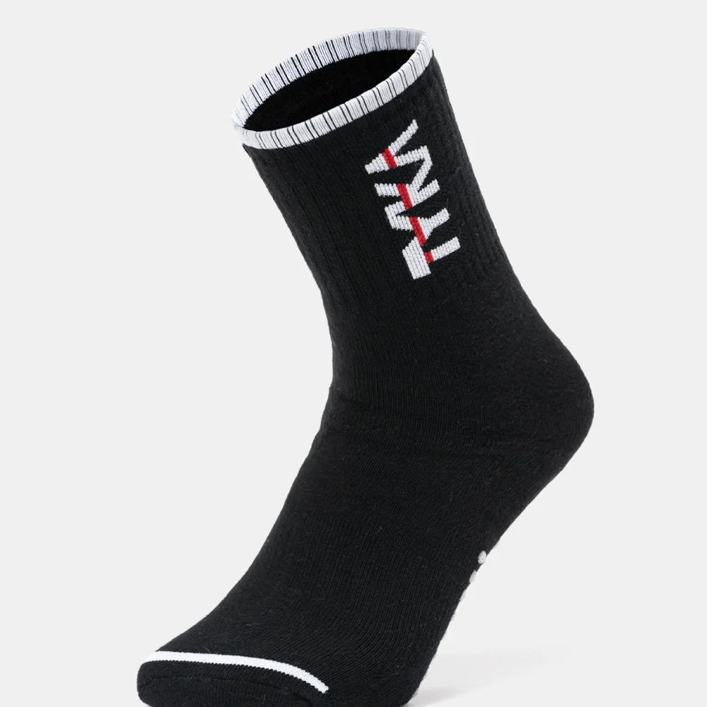 TYKA GEL GRIP ULTIMATE CRICKET SOCKS CREW Black D.Grey F
