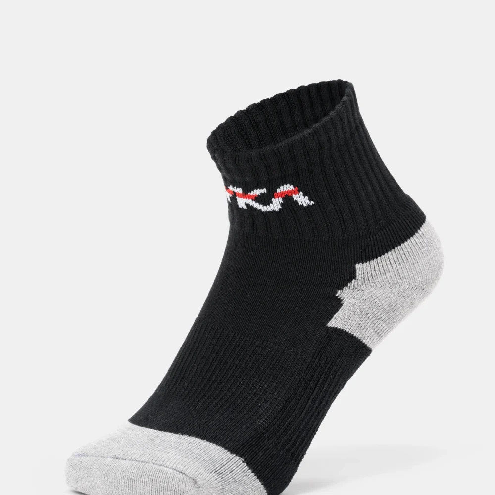 TYKA UltimateCricket SocksQUARTER Black D.Grey F